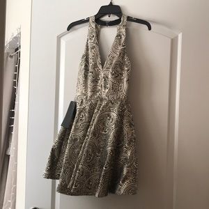 Bebe black and white dress